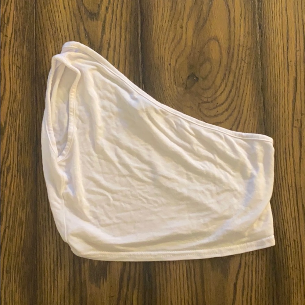 pretty little thing white one shoulder tank